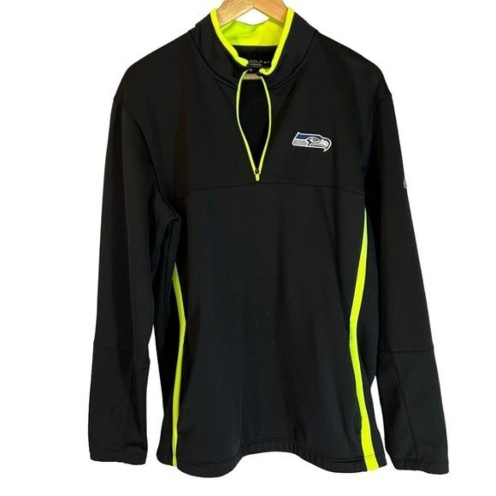 Nike Golf Therma-Fit‎ Seattle Seahawks Quarter Zip Pullover L Athletic Golfing